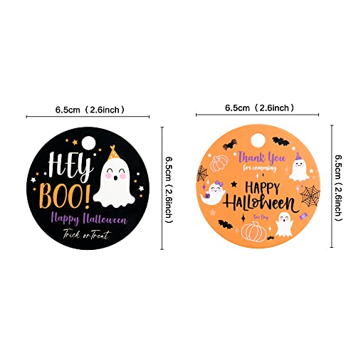 Etiquetas de papel de Halloween Blumomon: 50 tarjetas con cuerda de yute 5