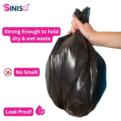 Image of Brand - Leak Proof Eco-Friendly Garbage bags | Small 17x19 inches|30 bags x 6 Roll-180 bags| For Dry & Wet Waste | Black (6)