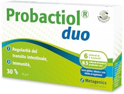 Metagenics Probactiol Duo - Equilibrio della Flora Intestinale - Regolarità del Transito - Immunità - 30 Capsule