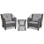 Baner Garden Patio Furniture Covers,Outdoor Furniture Cover Waterproof,Patio Furniture Set Covers for 3 Piece Outdoor Bistro,Patio Sofa Covers Set for 2 Chairs and Coffee Table,Grey