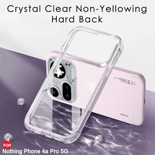 Image of TheGiftKart Crystal Clear Back Cover Case for Nothing Phone 4a Pro 5G | 360 Degree Protection | Shock Proof Design | Transparent Back Cover Case for Nothing Phone 4a Pro (PC & TPU, Transparent Bumper)