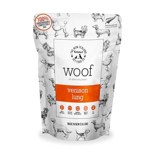The New Zealand Natural Pet Food Co. WOOF Air Dried Dog Treats - Venison Lung, Treats for Large Dogs, Natural, Topper - 1.76 oz