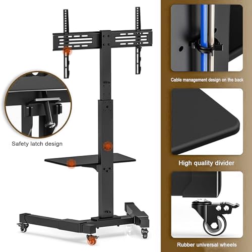 Soporte móvil para TV con ruedas, ajustable de 37-70 pulgadas miniatura 3