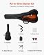 VEVOR Dreadnought Akustik Gitarre, 1016 mm, Akustische Gitarre Set mit Gigbag, Stimmgerät, Gurt, Stahlsaiten, Plektren, Kapodaster, Palisandergriffbrett, für Erwachsene, Sunburst