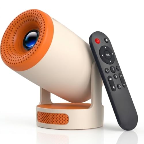 Image of TECHNOVIEW Smart Mini Projector 1080p and 4k Support, Electronic Focus, Auto Keystone, Android, H723 Processor, WiFi 6, Bluetooth, 180 Rotatable Stand, App Support, Built-in Speaker