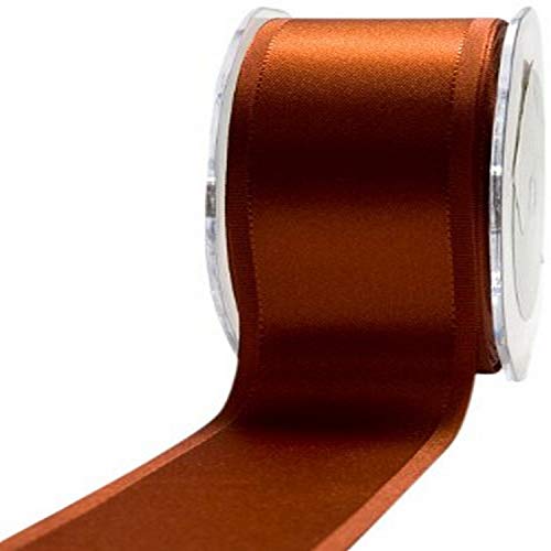 May Arts 1-1/2-Inch Wide Ribbon, Rust Satin