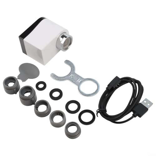 Grifo mezclador de cocina con sensor infrarrojo, grifo sin contacto, ahorro de agua automático con zonas de detección dobles inferiores y laterales para con rosca interna de 19-24 mm (C)