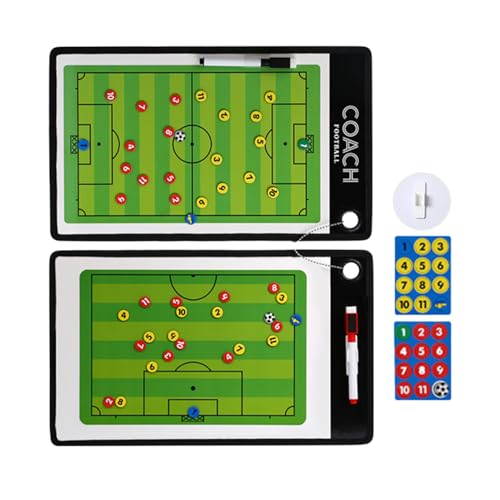 Portapapeles de fútbol para entrenadores, portapapeles de entrenamiento, pizarra blanca magnética portátil para entrenamiento, deportes, torneo, uso en sóftbol, fútbol, baloncesto, hockey, voleibol