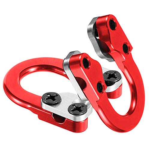 2 Sets Archery D Loop Compound Bow Metal U Nock D Ring Buckle Release Nocking Loop with Screwdrivers for Hunting Installation Accessories (Red) (Red)