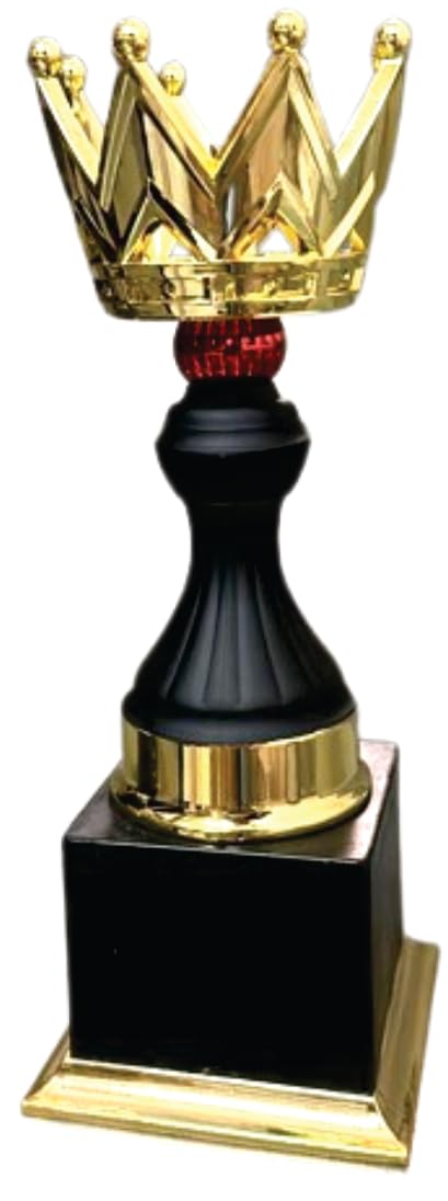TROPHY JUNCTION Metalic Fiber Golden Crown Black Trophy PF1062 S-image-49