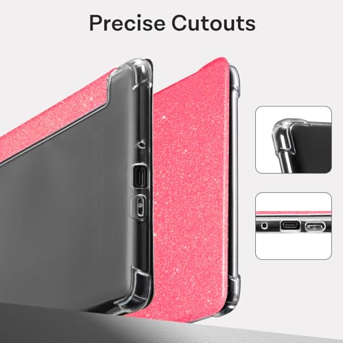 Image of CoBak Case for 7 inch Ereader - New PU Leather Cover and Clear Soft Silicone Back Cover with Auto Sleep Wake Feature