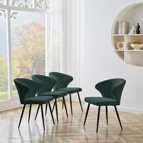 COLORIG Modern Corduroy Dining Chairs Set Cover