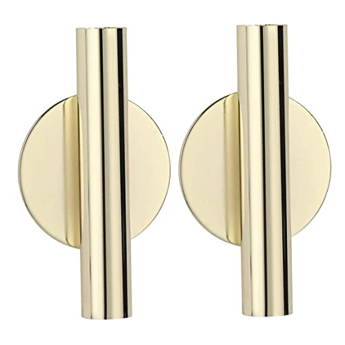 Naisicatar Jarrones de Pared de 2Piezas Jarrones de Metal de TuboColgante Pantalla de Flores secas Soporte de Metal sin Necesidad de perforar Agujeros decoración de Pared de Planta de Secado (Dorado)