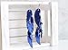 Bright Blue suede leather Feather Earrings, Boho Lightweight Leather Statement Earrings, unique bohemian Handmade Gift for Her