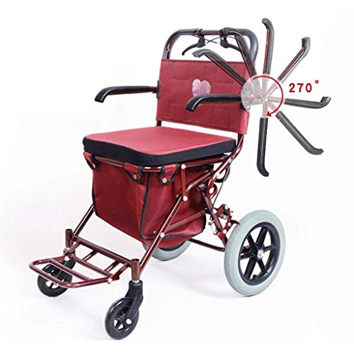 HYY-YY Einkaufswagen Shopping-GR Antik Einkaufstrolley, wasserdichter Stoff Oxford, Tragbarer Faltwagen (Farbe: Rot… – Bild 8