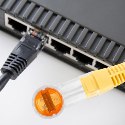 Terminales de cable de red Yardwe 200 piezas con aislamiento de plástico para cables telefónicos 6