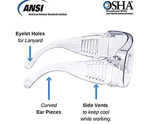 Fit Over Glasses No Blind Spot Yellow Lens Wrap Safety Sunglasses - Night Driving, Clear, Smoke Lens4