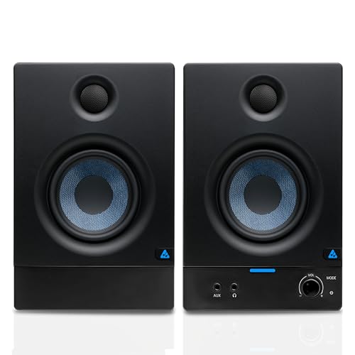 Image of Audio Array 3.5 inch Bookshelf Speaker Pair | 50W RMS | Bluetooth Connectivity| 2 Modes | 3.5 inch Fiberglass Woofer & 1 inch Silk Dome Tweeter | TRS /RCA /AUX | Bass & Treble Control (AMS2)