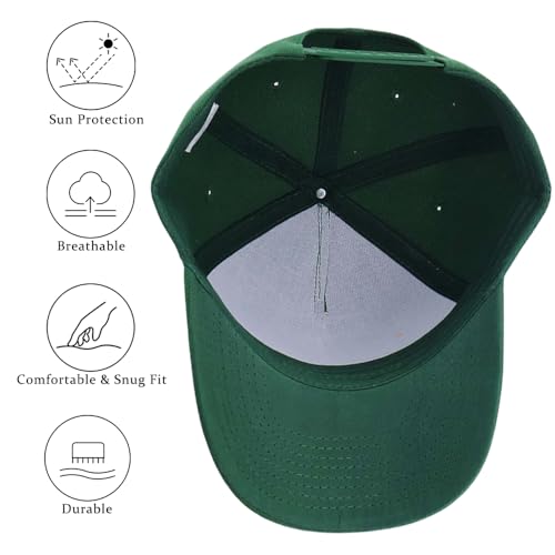 Image of 5-Panel Baseball Cap for Workouts, Hiking, Outdoor Sports, Customizable DIY Design, All-Season Comfort Fit, Adjustable