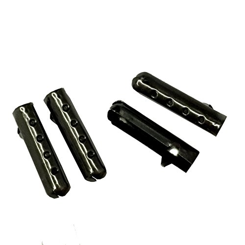 Image of Goodlace 12 /24 /36 /48 PCS Metal Aglets DIY Shoelaces Repair Shoe Lace Tips Replacement End Silver Black Gold Bronze, Ebony, 12PCS