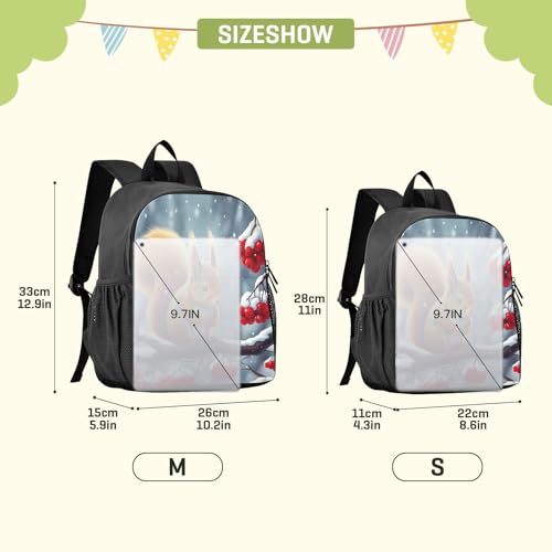 RunningBear Squirrel Branch Snow Grey Kids Backpack for Boys Girls Lightweight Toddler Bookbag for School Elementary2