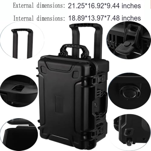 Maleta rígida 21" con ruedas para cámaras y equipo miniatura 3