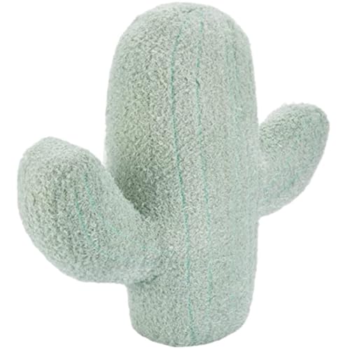 Coussin décoratif cactus en coton doux vert clair de taille moyenne - 2