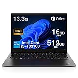 レノボノートパソコンThinkPad L13 office搭载 windows11,【爆速メモリ16GB】Core i5第10世代13.3インチ(1920*1080)中古ノートPC,SSD512GB/軽量1.38kg/パソコン/日本語キーボード/WIFI/HDMI/USB3.1 (整備済み品) image
