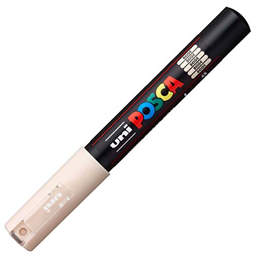 Uni-Ball Marcador POSCA, gouachf arben, temperafarben, PC  1 MR), Ancho con adicional de etiquetado mitteln: 0,7 mm, impermeable, geruchloses, color beige
