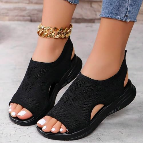 Orthopedic Walking Mesh Sandals for Women 2025,Summer Breathable Open Toe Beach Vacation Tennis Shoes Trendy Casual Arch Support Mesh Sandal3