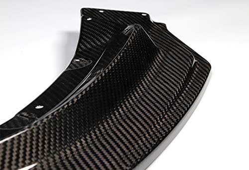 Q1-TECH, Front Bumper Lip fit for Compatible with 2017 - 2023 Tesla Model 3 , Front Bumper Lip Spoiler Air Chin Body Kit Splitter 100% Real Carbon Fiber, 2018 2019 2020 2021 (Sport-Style)