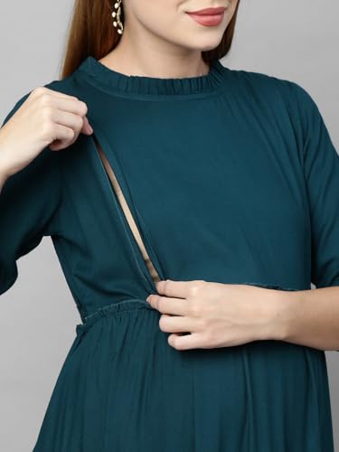 Image of MomToBe Women's Fit And Flare Knee Length Dress
