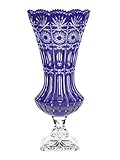 kristallpalast dresden  ARNSTADT KRISTALL Vase Kristallglas Dresden (42 cm) Kobalt blau