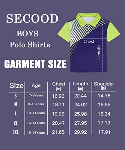 Secood LP-BYPO-CFTTP005GN2XL Boys Short Sleeve Pique Polo Shirts Summer Casual Uniform Sport Tops thumb #2