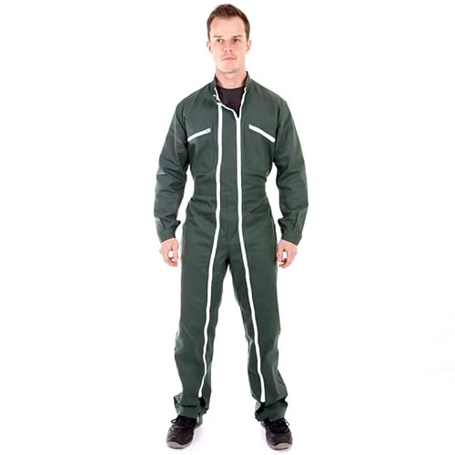 ADOLPHE LAFONT 5BAG80CP Arbeitsanzug mit Doppelreißverschlüssen, Dunkelgrün