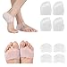 Wanglaism 4 Paires Protege Talon Silicone Coussinets Metatarsiens, Coussin d'Avant-Pied Coussinet Plantaire Gel Manches Talon Respirants et Confortable Soulager la Douleur Plantaire