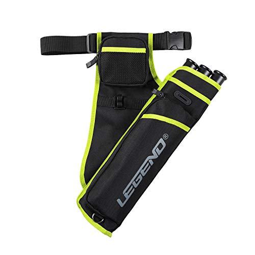 Legend Quiver First Recurve Hip Quiver for Arrows with 3 Tubes and Adjustable