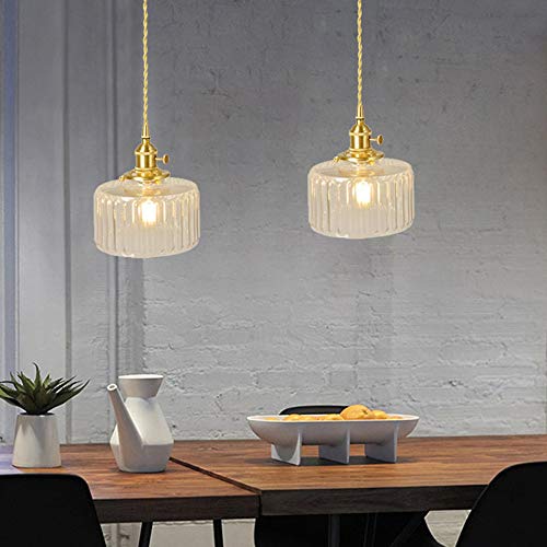 Plafonnier petit lustre en verre avec éclairage LED tête unique - 6