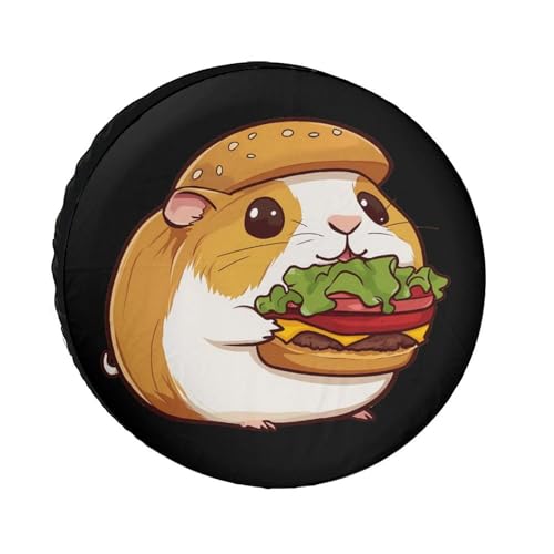 Hamburger Guinea Pigs Hamster Spare Tire Cover Oxford Waterproof Wheel Protectors Universal Car Accessories 24inch