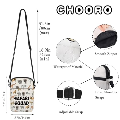 CHOORO Safari Squad Lover Gift Safari Squad Crossbody Bag Safari Journal Small Sling Bag Safari Trip Wild Life Lover Gift2