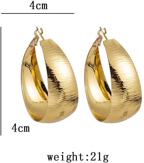 Gold Chunky Hoop Earrings for Women Large Trendy Knot Link Drop Dangle Earrings Hypoallergenic Jewelry Accessories Gift 2025 - Image 7