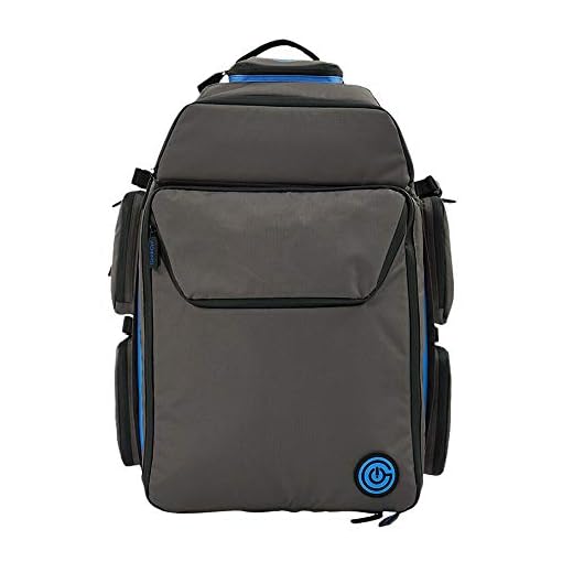 Ultimate Boardgame Backpack - The Smartest Way to Carry Your Games - Expandable Multi-Functional Backpack - Carry-on Compliant (Gray/Blue)