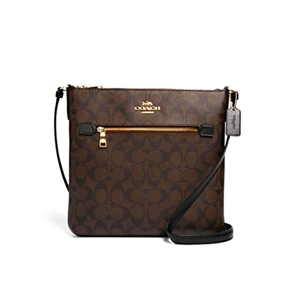 COACH-Womens-Rowan-File-Bag-In-Signature-Canvas COACH Womens Rowan File Bag In Signature Canvas (Brown/Black)