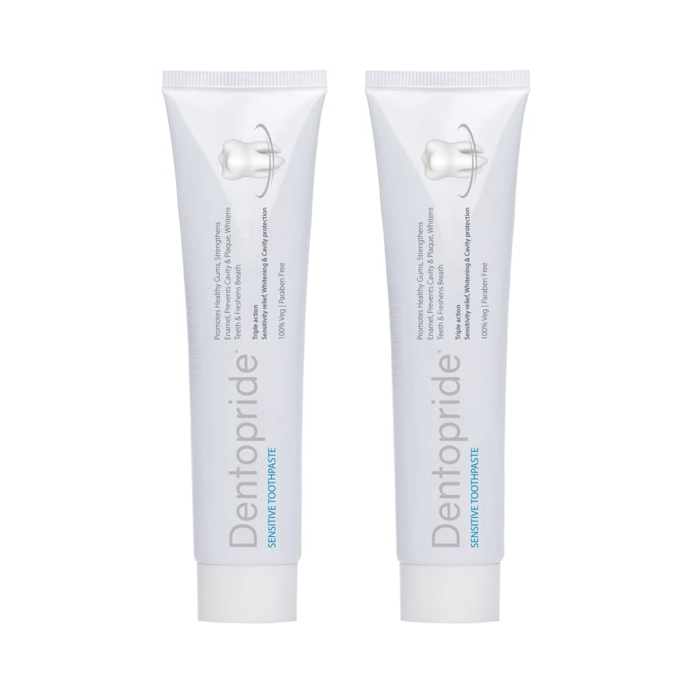 Dentopride Sensitive Toothpaste | With Akarkara, Babool, Bakul, Camphor, Elaichi, Pipli, Clove|Paraben free|Vegetarian|Complete protection from all dental woes (50 gm) (Pack of 2 (50gm X 2)) (B0BF9D5LWX) Amazon Price History, Amazon Price Tracker