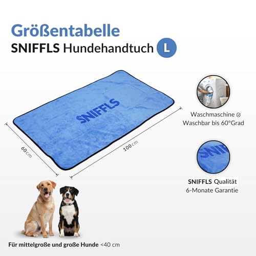 Hundehandtuch Sniffls 2X Premium Saugfähige Handtücher für Hunde
