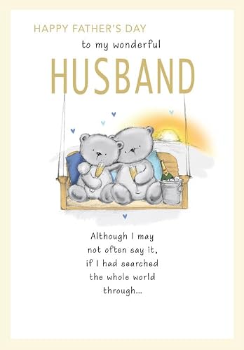 Father's Day Card, To My Wonderful Husband - 9 x 6 inches - Regal Publishing