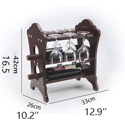 Soporte para botellas de vino de madera maciza miniatura 2