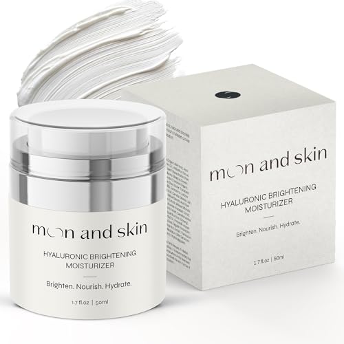 Megan Moon Skincare Reviews: Hydrating Serums and Moisturizers That Work 5 Moon and Skin Hyaluronic Brightening Moisturizer – Kojic Acid Cream for Face, Neck & Eyes, Day & Night – Lightweight, Acne-Safe, Anti-Aging, Hydrating & Plumping - Airless Pump, Fresh Feel, 1.7 fl oz