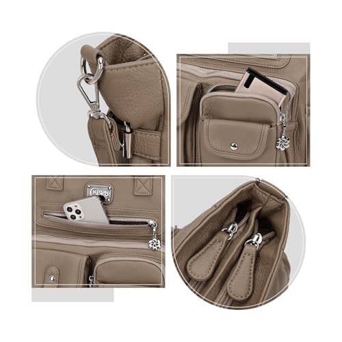 Image of KL928 Large Purses for Women Shoulder Bag Tote Handbags Stylish Vegan Leather Hobo Bags Ladies, A-Black-4 | Large