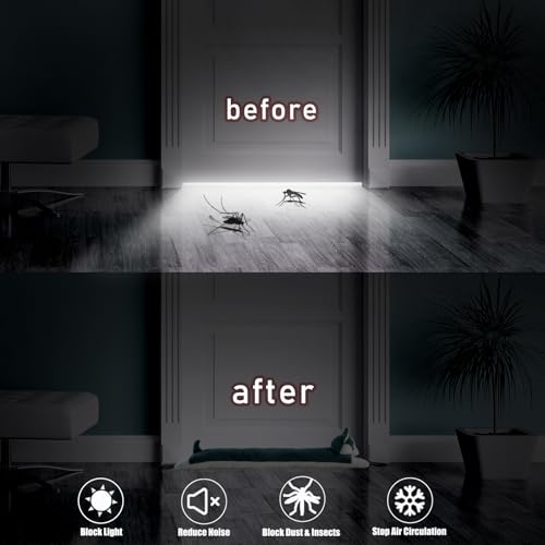 Image of Marwood Under Door Draft Stopper Decorative Wind Stopper 30 inch for Door & Window, Weighted Animal Air Draft Stopper Snake Noise Blocker for Bottom of Door with Hanging Loops - Husky